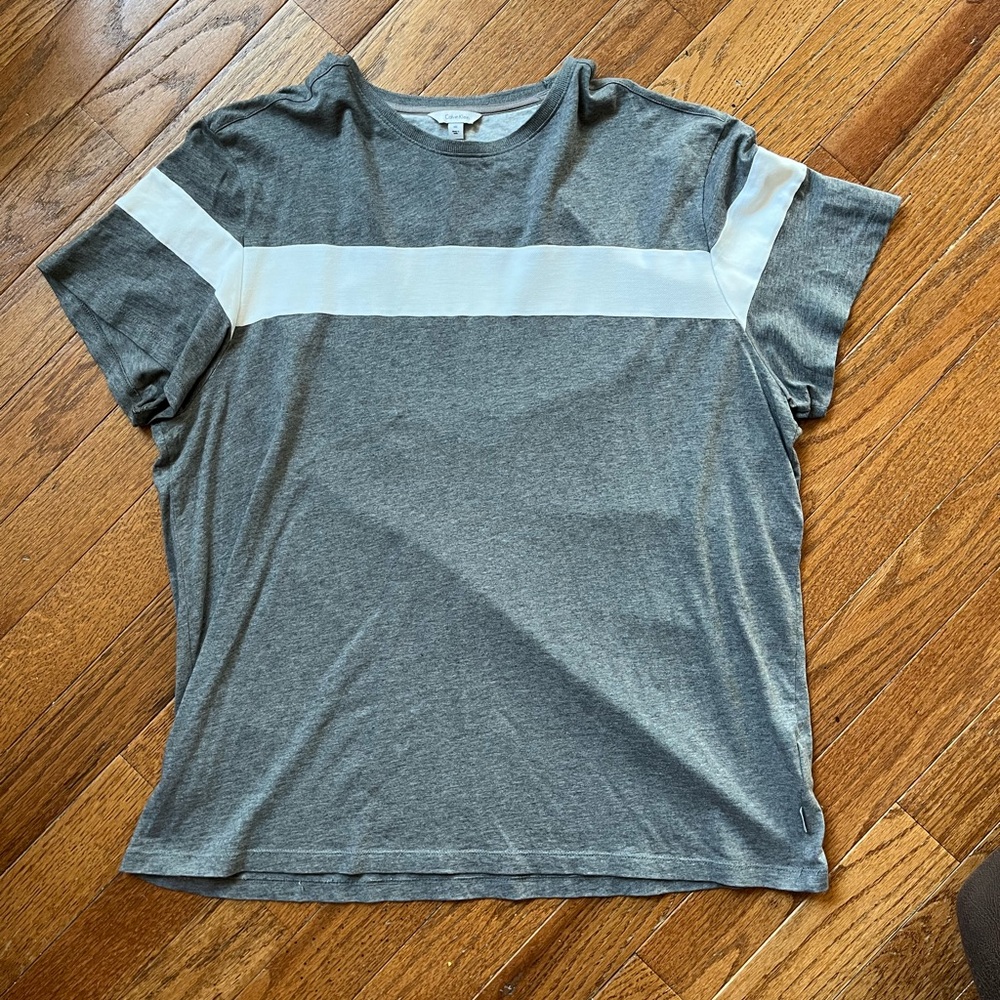 Calvin Klein Shirt, Gray & White, Size XXL